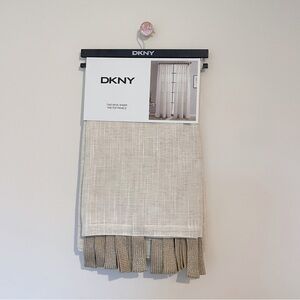 NWT DKNY Classic Linen with Jute Tab Curtains 84 inch length 50 inch width
